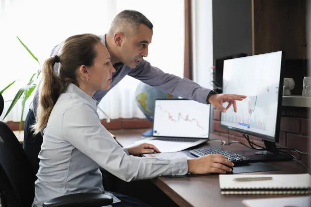 Investor analyzing charts